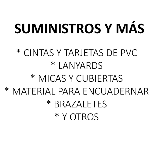 Suministros e insumos