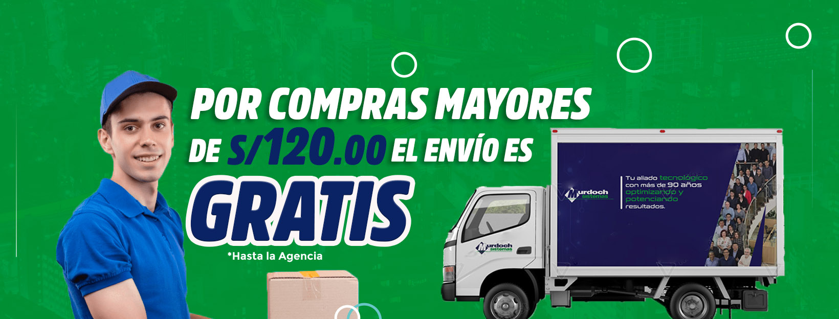 Envíos a todo el Perú, delivery gratis desde S/ 120.00 en Murdoch Sistemas